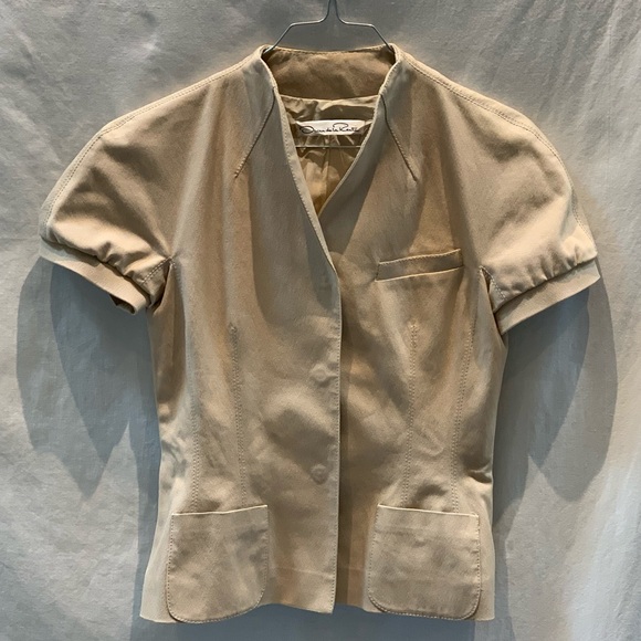 Oscar De La Renta Short Sleeved Wedding Jacket - Picture 4 of 9